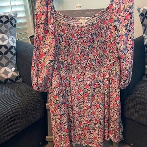 Mid length floral dress - Can be worn on or off your shoulders
